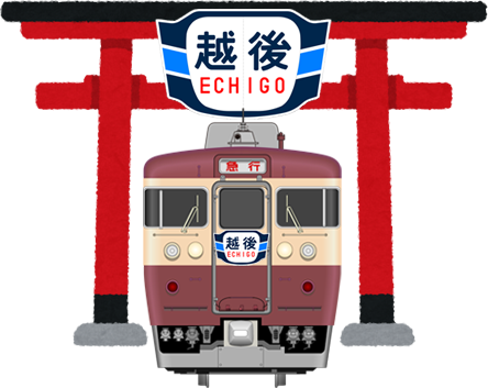 電車クハ455-701正面のイラスト